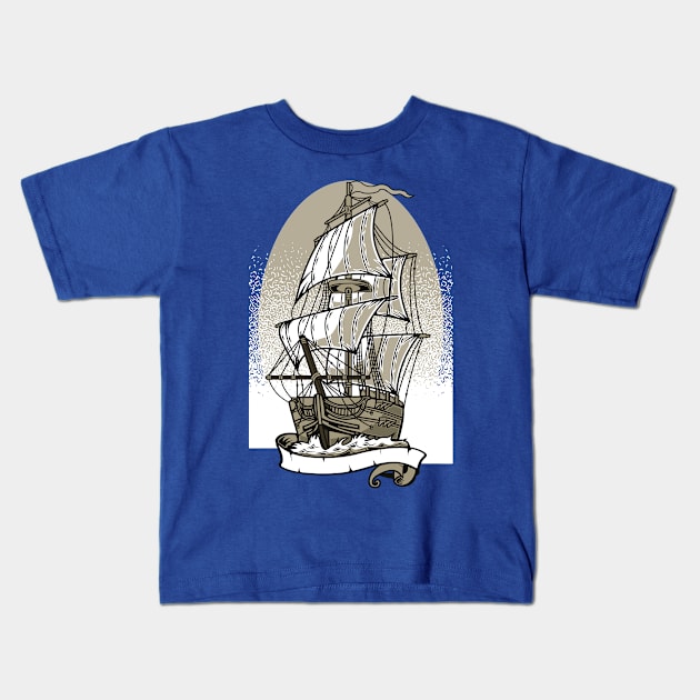 Ship Kids T-Shirt by PaunLiviu